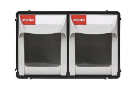 Tip Out Bin With 2pcs 0.5L Drawer Compartments - Dual-Compartment Tilt-Out Organizer